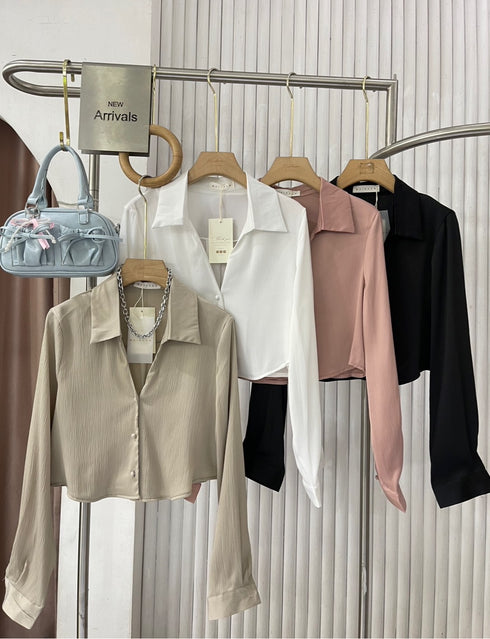 MATINEE Collar Down Crop Shirts